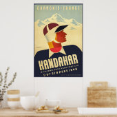 シャモニー，フランス，スキーポスター ポスター (キッチン)