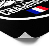 シャモニー フランス スキーリゾート スキー 山 フランス語 ポスター (角)