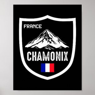 シャモニー フランス スキーリゾート スキー 山 フランス語 ポスター