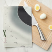 シャモニー・フランス・スキー旅行ポスター キッチンタオル (四つ折り)