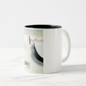 シャモニー・フランス・スキー旅行ポスター ツートーンマグカップ (正面右)