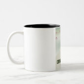 シャモニー・フランス・スキー旅行ポスター ツートーンマグカップ (左)