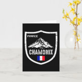 シャモニー フランス スキー リゾート スキー 山 カード (黄色い花)