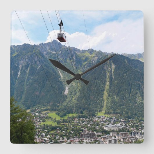 シャモニー-フランス スクエア壁時計 (正面)