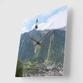 シャモニー-フランス スクエア壁時計 (傾斜)