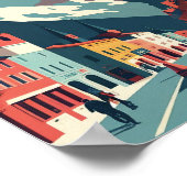 シャモニー・フランス・ミニマルヴィンテージ・アート・ポスター ポスター (角)