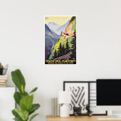 シャモニー – マルティニー渓谷トリエントヴィンテージ旅行 ポスター (ホームオフィス)