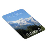 シャモニー、モンブランフランスの、アルペス、夏 マグネット (右側)