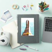 シャモニー・モンブラン・スキーのポスター シール (iPadカバー)