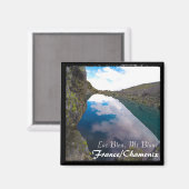 シャモニー、モンブラン、ラックブルー（マグネット） マグネット (正面/裏面)