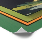 シャモニー、モンブラン、ヴィンテージスキー ポスター (角)