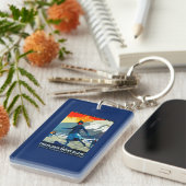 シャモニーMont BlancのヴィンテージPosterEurope キーホルダー (正面右)