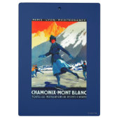シャモニーMont BlancのヴィンテージPosterEurope クリップボード (裏面)