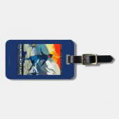 シャモニーMont BlancのヴィンテージPosterEurope ラゲッジタグ (正面横)