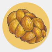 シャラブレッドブレイドローフユダヤ教ホリデーハヌカー ラウンドシール (正面)