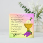 シャリスとブドウ第1聖餐式 招待状 (スタンド正面)