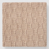 シャリーテイラーによるバブルニットステッチパターン ストーンコースター (正面)