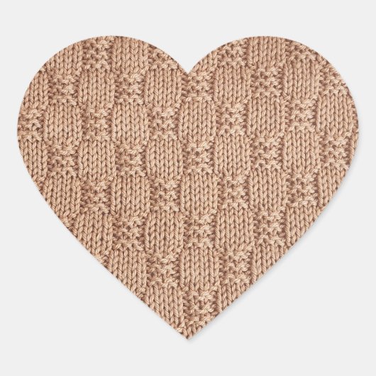 シャリーテイラーによるバブルニットステッチパターン ハートシール (正面)