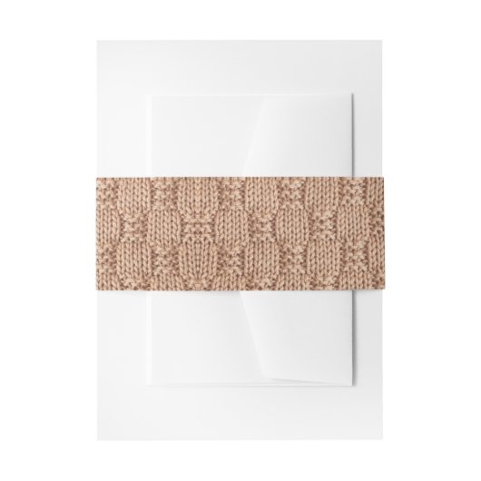 シャリーテイラーによるバブルニットステッチパターン 招待状ベリーバンド (正面例)