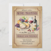 シャルキュテイタリアンリーワインテイスティング婚約パーティ 招待状 (正面)