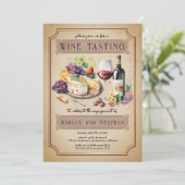 シャルキュテイタリアンリーワインテイスティング婚約パーティ 招待状 (スタンド正面)