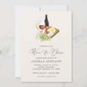 シャルキュテエレガントリーワイン&チーズブライダルシャワー 招待状 (正面)