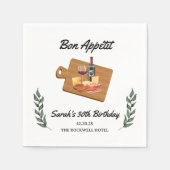 シャルキュテリーとワインピクニックバースデーパーティー スタンダードカクテルナプキン (正面)