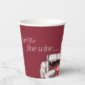シャルキュテリーと赤ワイン50誕生日 紙コップ (正面)