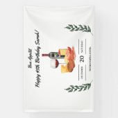 シャルキュテリーアンドワインピクニック誕生日 横断幕 (縦)