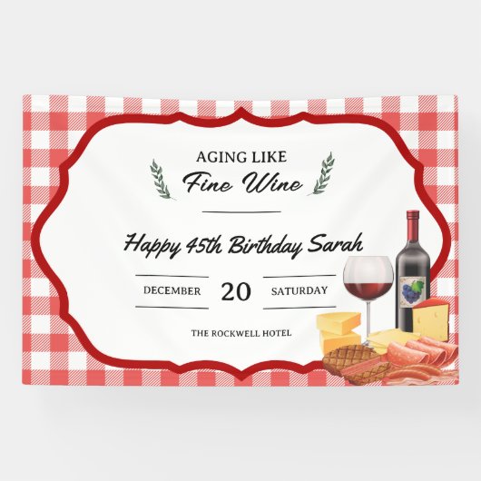 シャルキュテリーアンドワインピクニック誕生日 横断幕 (横)