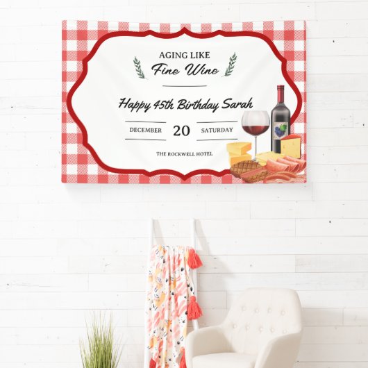 シャルキュテリーアンドワインピクニック誕生日 横断幕 (インサイチュ)