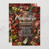 シャルキュテリーガールズナイトバースデーパーティーまたはソーシャル 招待状 (正面/裏面)