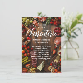 シャルキュテリーガールズナイトバースデーパーティーまたはソーシャル 招待状