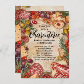 シャルキュテリーガールズナイトバースデーパーティーまたはテイスティング 招待状 (正面/裏面)