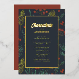 シャルキュテリークリスマスパーティー 箔招待状