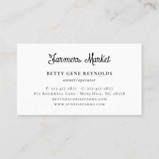 シャルキュテリーグルメ放牧&ワインケータリング 名刺 (裏面)