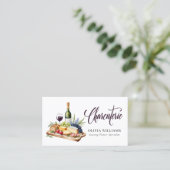 シャルキュテリーグレーズボード水の色モダン 名刺 (スタンド正面)