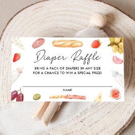 シャルキュテリーベビーシャワーおむつラッフル エンクロージャーカード