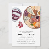 シャルキュテリーボードカジュアルモダンブライダルシャワー 招待状 (正面)