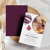 シャルキュテリーボードカジュアルモダンブライダルシャワー 招待状