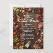 シャルキュテリーボードテーマブライダルシャワー 招待状 (正面)