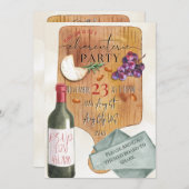 シャルキュテリーボードパーティの招待状 招待状 (正面/裏面)