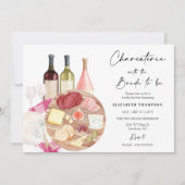 シャルキュテリーボードブライダルシャワーQRコードフォト 招待状 (正面)