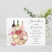 シャルキュテリーボードブライダルシャワーQRコードフォト 招待状 (スタンド正面)