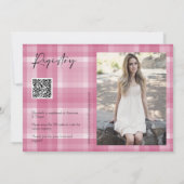 シャルキュテリーボードブライダルシャワーQRコードフォト 招待状 (裏面)