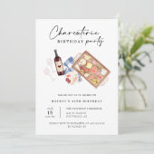 シャルキュテリーボードワインチーズバースデーパーティー写真 招待状 (スタンド正面)