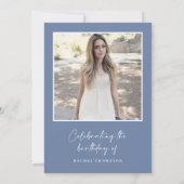 シャルキュテリーボードワインチーズバースデーパーティー写真 招待状 (裏面)