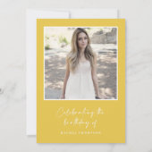 シャルキュテリーボードワインチーズバースデーパーティー写真 招待状 (裏面)