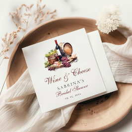 シャルキュテリーボードワイン&チーズブライダルシャワー スタンダードカクテルナプキン
