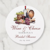 シャルキュテリーボードワイン&チーズブライダルシャワー フェイバータグ (正面)